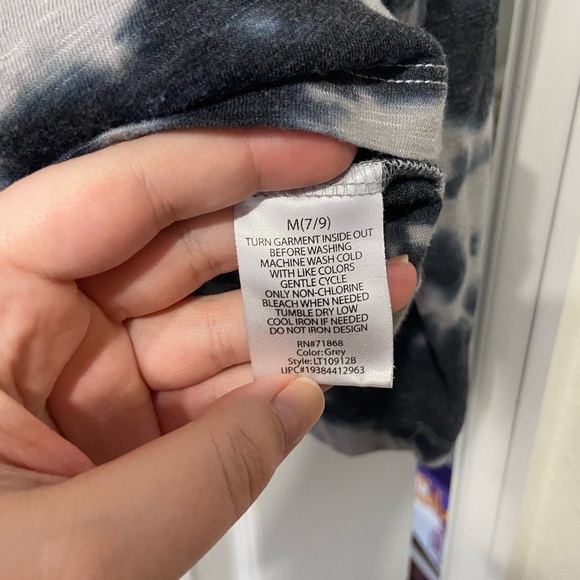 Dark Tie-Dye MTV Long Sleeve T-Shirt - Picture 3 of 4